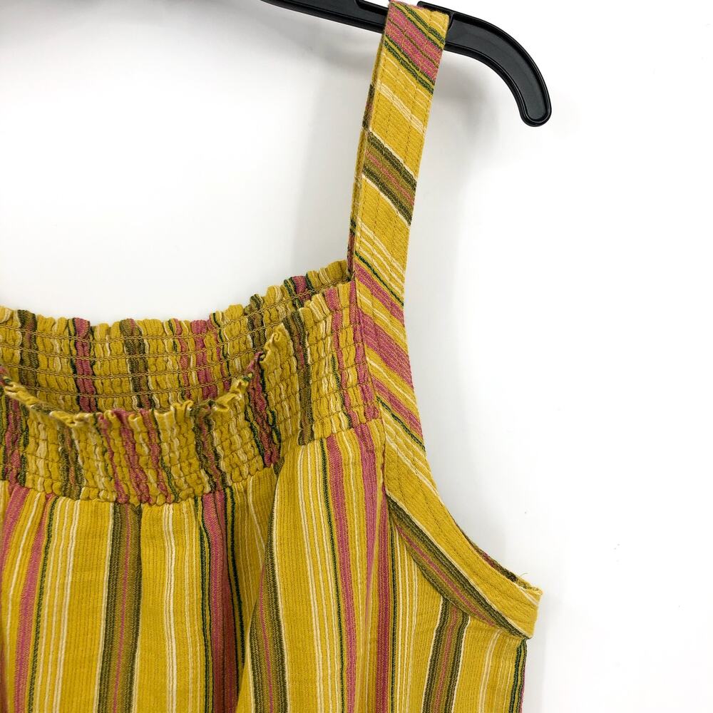 PRANA Women's Little Palm Cami Tank Top Large Yellow Leapfrog Stripe NWT - Picture 7 of 12